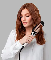 Плойка Remington ProLuxe 4 в 1, для хвиль, 90 Вт, температурних режимів 5, D-15 мм, 150-210 С, кераміка, біло-золотий - мініатюра 4