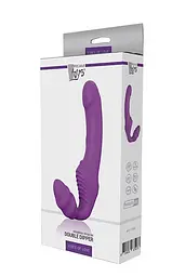 Жіночий страпон Dreamtoys Vibes Of Love Double Dipper 17 см фіолетовий - мініатюра 5