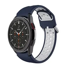 Ремінець для Samsung Galaxy Watch 5 40mm - синьо-білий ширина кріплення 20мм силікон Watchbands Galaxy Uniq (W40-4WB17478069) - мініатюра 2
