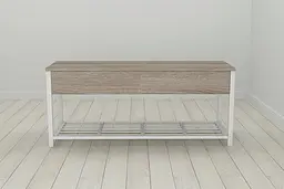 Банкетка з ящиком Ferrum-decor Дрейк 1 550x1000x400 метал Білий ДСП Сонома Трюфель 16 мм (FRD-103056) - мініатюра 4