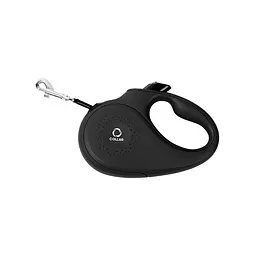 Повідець-рулетка Collar для собак, розмір M, 25 кг, 5 м, світловідбивна стрічка, чорний - мініатюра 2