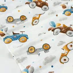 Пелюшки фланелеві Cosas Racing Cars 80x80 см, бірюзові - мініатюра 6