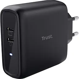 Зарядний пристрій мережевий Maxo 65Вт 2xUSB-C PD чорний Trust teh0018785