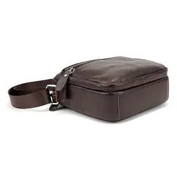 Шкіряний компактний чоловічий месенджер коричневий Tiding Bag M56-0080C - мініатюра 5