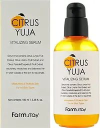Відновлювальна сироватка для обличчя з екстрактом юзу FarmStay Citrus Yuja Vitalizing Serum 100 мл