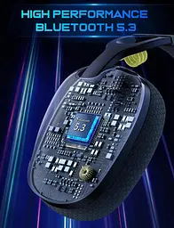 Бездротові ігрові Bluetooth навушники Onikuma B2 Геймерська гарнітура з мікрофоном Чорні - мініатюра 7