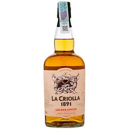 Напій алкогольний на основі рому Bardinet La Criolla 1891 Golden Spiced 35% 0.7 л