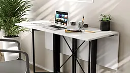 Стіл-книга трансформер Спайдер Ferrum-decor 750x1150x880 Чорний метал ДСП Біле 16 мм (FRD-105088) - мініатюра 2