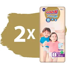 Підгузки-трусики Goo.N Premium Soft 5 (12-17 кг), 72 шт. (2 уп. х 36 шт.) - мініатюра 2