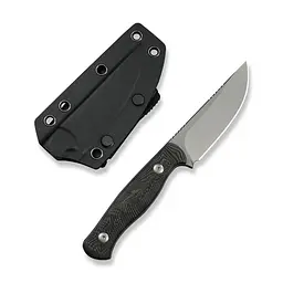 Ніж фіксований туристичний Weknife Notchline, (8.7 см) CPM S35VN /Carbon Fiber чорний з чохлом - мініатюра 5