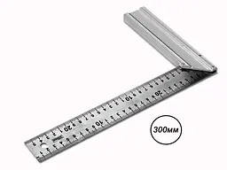 Кут MASTER TOOL будівельний 300мм алюмінієві- нерж 30-1300