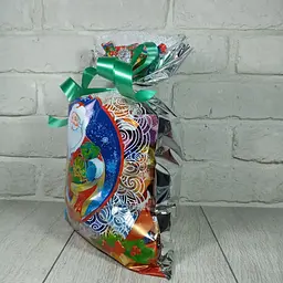Новорічна упаковка для цукерок та подарунків (25x40) №25 "Новий Дід Мороз на санях" (100 шт) - мініатюра 3