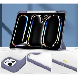 Чохол-книжка BeCover Soft Edge TPU з кріпленням Apple Pencil для Apple iPad Pro 11" M4 2024 Purple (711716) - мініатюра 3
