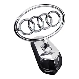 Емблема приціл Audi метал Хром 85х38х68 мм на скотчі (Завод)