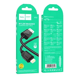 Кабель синхронізації Hoco X113 Nylon braided 2.4A USB-A to Lightning 1m Black (36776_3609177) - мініатюра 2