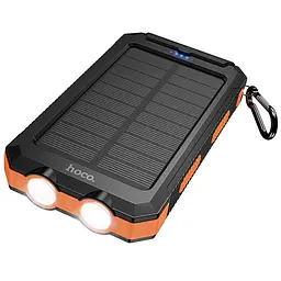 Портативний ЗП Power Bank Hoco J164 Platinum solar 10.5W with lighting 8000 mAh Black - мініатюра 3