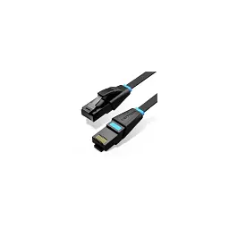 Патч-корд 1м, UTP cat 6 RJ-45 black Vention (IBABF)