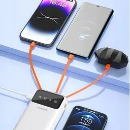 Батарея універсальна Dudao K6Pro+ 20000mAh 10W with USB-C/Lightning/MicroUSB/USB-A cables (6977196682409) - мініатюра 2