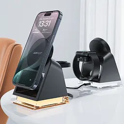 Зарядний пристрій Wireless QI 3in1 15W E17 Acefast - мініатюра 8