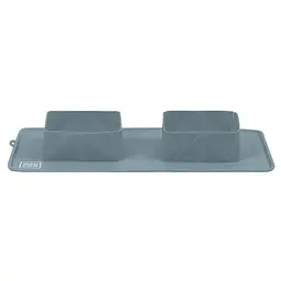Складна миска Waudog Silicone, 38,5х23х5 см, сірий (508011)