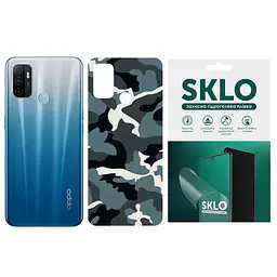 Захисна плівка SKLO Back (тил) Camo для Oppo A73 Блакитний / Army Blue