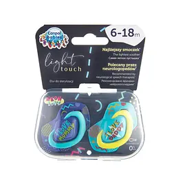 Силіконова симетрична пустушка Canpol babies Neon Love, 6-18 міс., 2 шт., блакитний (22/653_blu) - мініатюра 5