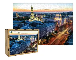 Пазл дерев`яний UkrainianPuzzles Успенський собор і центр Харкова - мініатюра 3