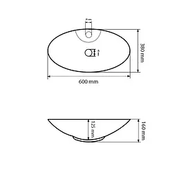 Умивальник VBI Carovilli white накладний VBI-015504, Білий - мініатюра 3