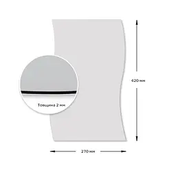 Дзеркало акрилове самоклеюче Sticker Wall 270 x 420 мм x 2 мм SW-00001519 - мініатюра 3