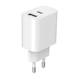 Зарядний пристрій Gembird 1xUSB-A+1xUSB-C 5V/2.4A (12W) white (TA-UC-2AC12-01) - мініатюра 4
