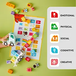 Конструктор LEGO DUPLO Вантажівка з абеткою 36 деталі (10421) - мініатюра 4