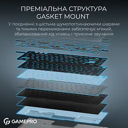 Клавіатура бездротова GamePro Asgard Yord Keychron Super Red Switch White (MK266WH) - мініатюра 10
