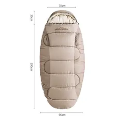 Спальний мішок овальний Naturehike PS300 CNK2350WS026, бежевий - мініатюра 2