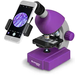 Мікроскоп Bresser Junior 40x-640x Purple з набором для дослідів і адаптером для смартфона (8851300GSF000) - мініатюра 2
