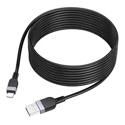 Кабель синхронизации Hoco X109 Silicone 2.4A USB to Lightning 3m Black (35925_3605830)