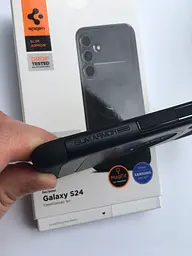 Протиударний з підставкою чохол Spigen Slim Armor MagSafe для Samsung Galaxy S24 (S921) Black ACS07203 Magfit - мініатюра 6