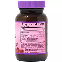 Вітамін В9 Метілфолат Bluebonnet Nutrition Earth Sweet Chewables зі смаком малини 800 мкг 90 таблеток - мініатюра 2