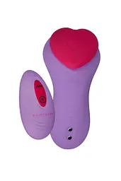 Вібратор у трусики FairyGasm HeartGem violet, на магніті, пульт ДК - мініатюра 2
