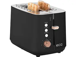 Тостер ECG ST 2768 Timber Black - мініатюра 2