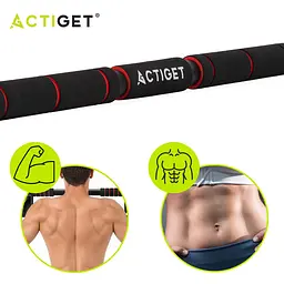 Турнік розсувний Actiget 62-100 см ACT0167 Black/Red - мініатюра 7