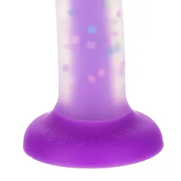 Фалоімітатор, що світиться в темряві Addiction Rave 8″ Glow in the Dark Dildo Purple Confetti, 20.3 см + віброкуля в подарунок - мініатюра 5
