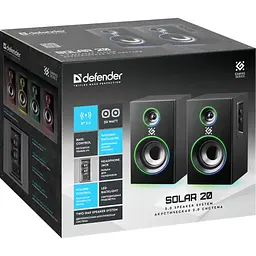 Акустична система 2.0 Solar 20 20Вт Bluetooth 5.0+3,5мм, RGB підсвітка, чорна - мініатюра 8