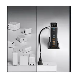 Зарядное устройство для Essager 4xUSB-C + 4xUSB 320W GaN (EZC320W-QJB0G-Z) - миниатюра 10