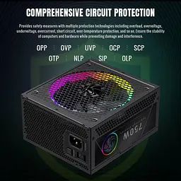 Блок живлення GameMax 750G 750W RGB 80+ Gold (RGB 750G) - мініатюра 10