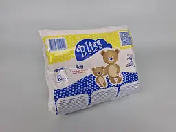 Паперові кухонні рушники Bliss A2 двошарові, 2 рулони по 50 відривів, целюлоза, білі - мініатюра 2