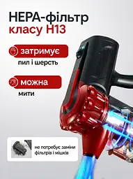 Вертикальний пилосос 2200 Вт 0.5 л з циклонною фільтрацією (49675852) - мініатюра 3
