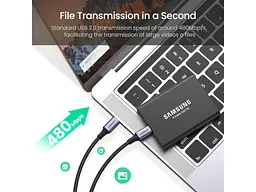 Кабель USB Type-C UGREEN US316 Type-C to Type-C 1m Black (70427) - мініатюра 3