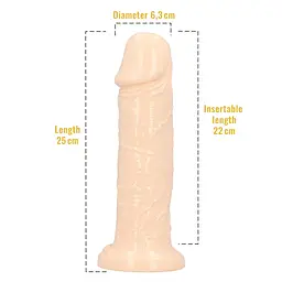 Фалоімітатор з ароматом ванілі Toyz4lovers Delicious Dildo Vanilla, 25 см - мініатюра 4