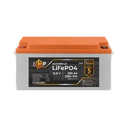 Акумулятор LP LiFePO4 12,8V - 280 Ah (3584Wh) (BMS 150A/75А) пластик для ДБЖ