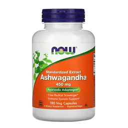 Ашваганда Ashwagandha 450 mg 180 капсул NOW vit0006537